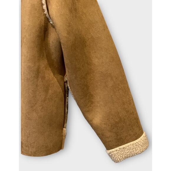 Reformation Stoke Suede Faux-Shearling Coat Size XL - Picture 5 of 9